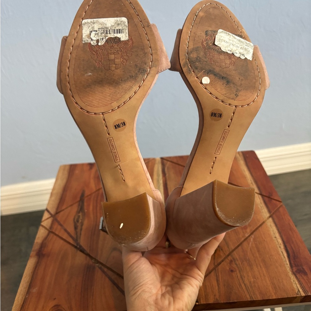 Vince Camuto Tan Block Heel Sandals - Picture 5 of 5